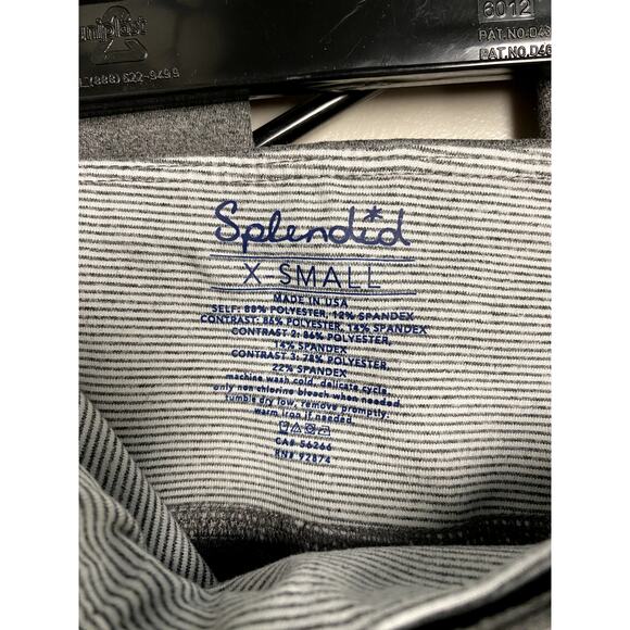 SPLENDID NWT Activewear Yoga Striped Cross Panel Capri Leggings Size XS - Picture 7 of 9